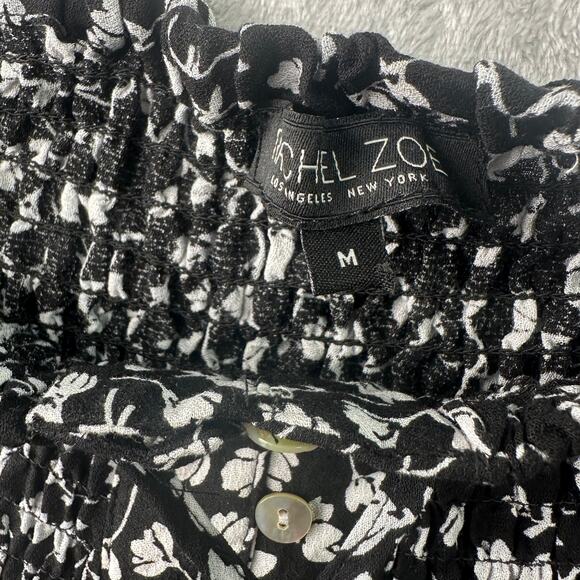 Rachel Zoe Black & White Boho Ditsy Floral High-Waist Skirt – Size M - Picture 5 of 7